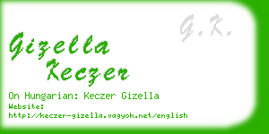 gizella keczer business card